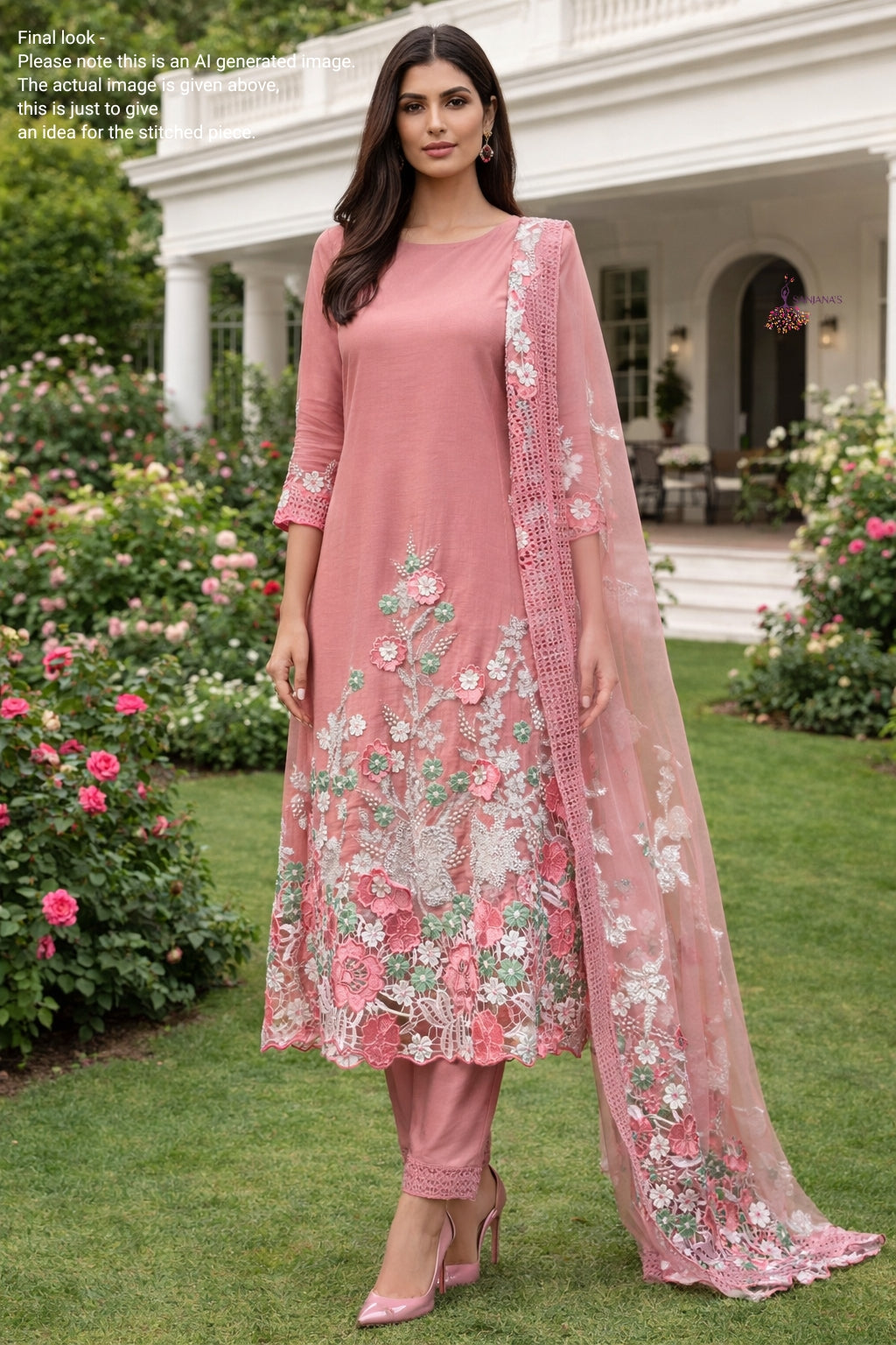 Pink Bucket Cut Filigree Pearls