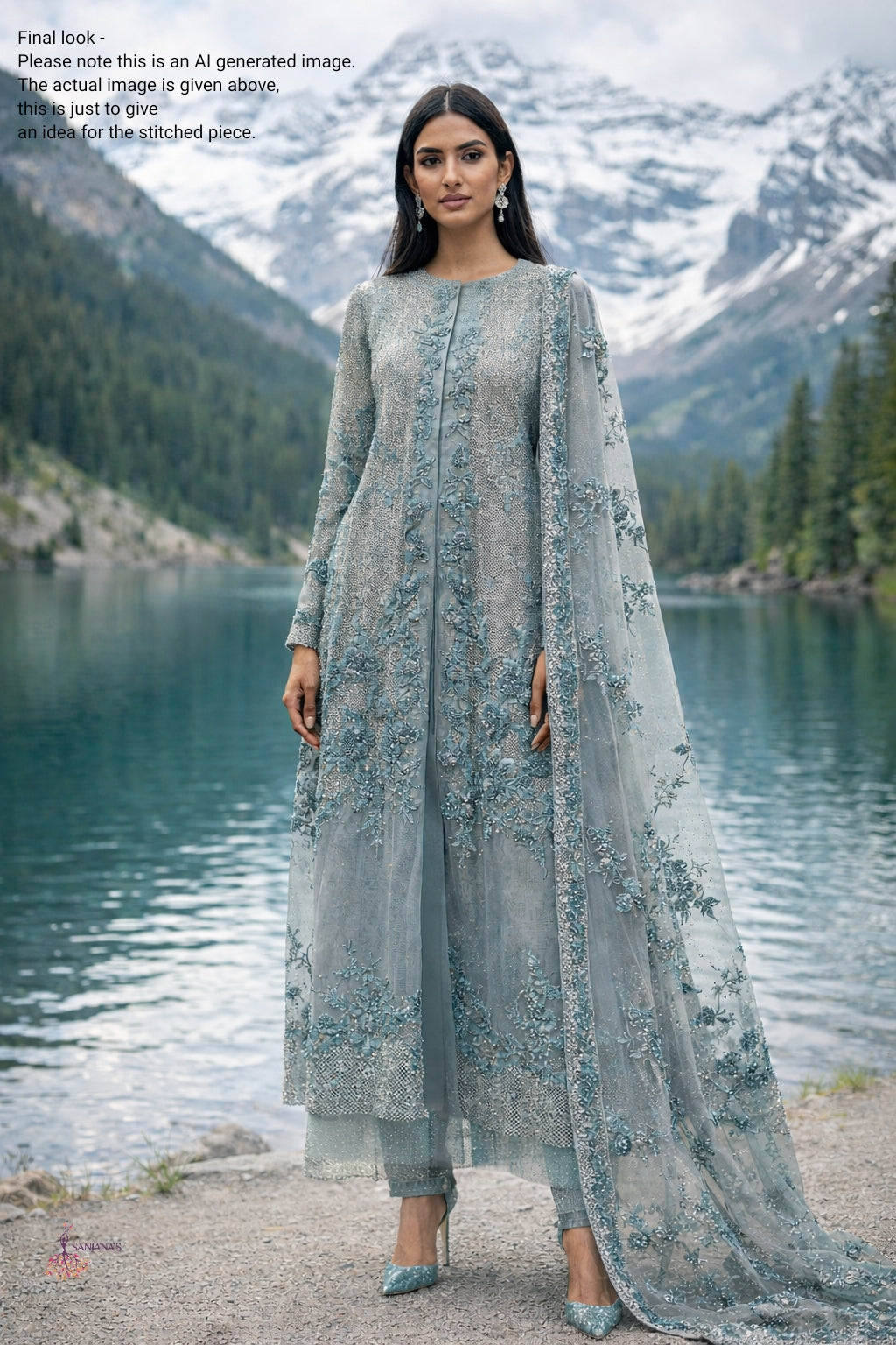 Blue Matt Sequin Jacket