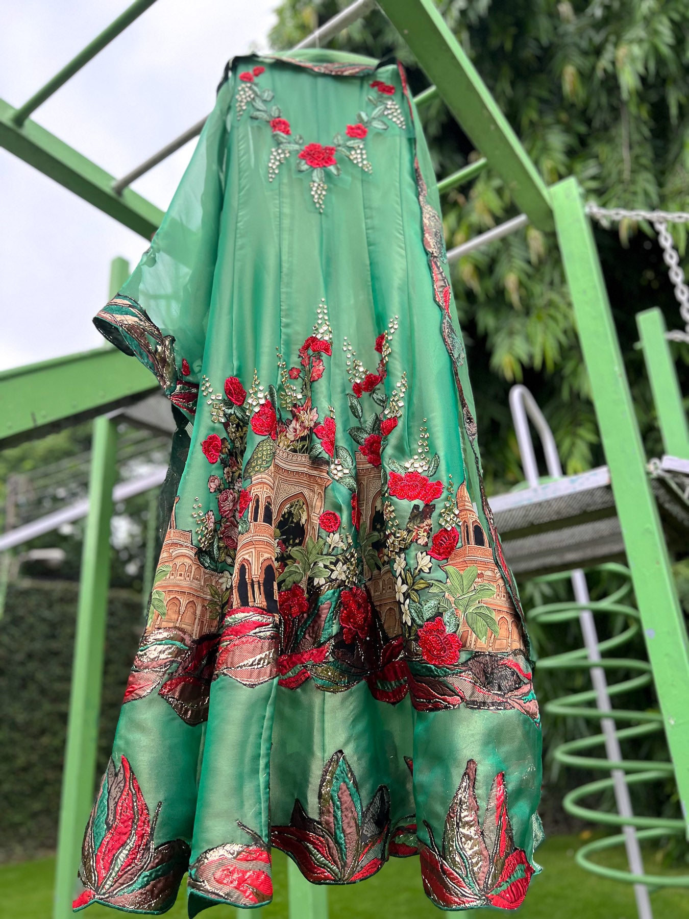 Green Heritage Haveli Soft Tissue Anarkali