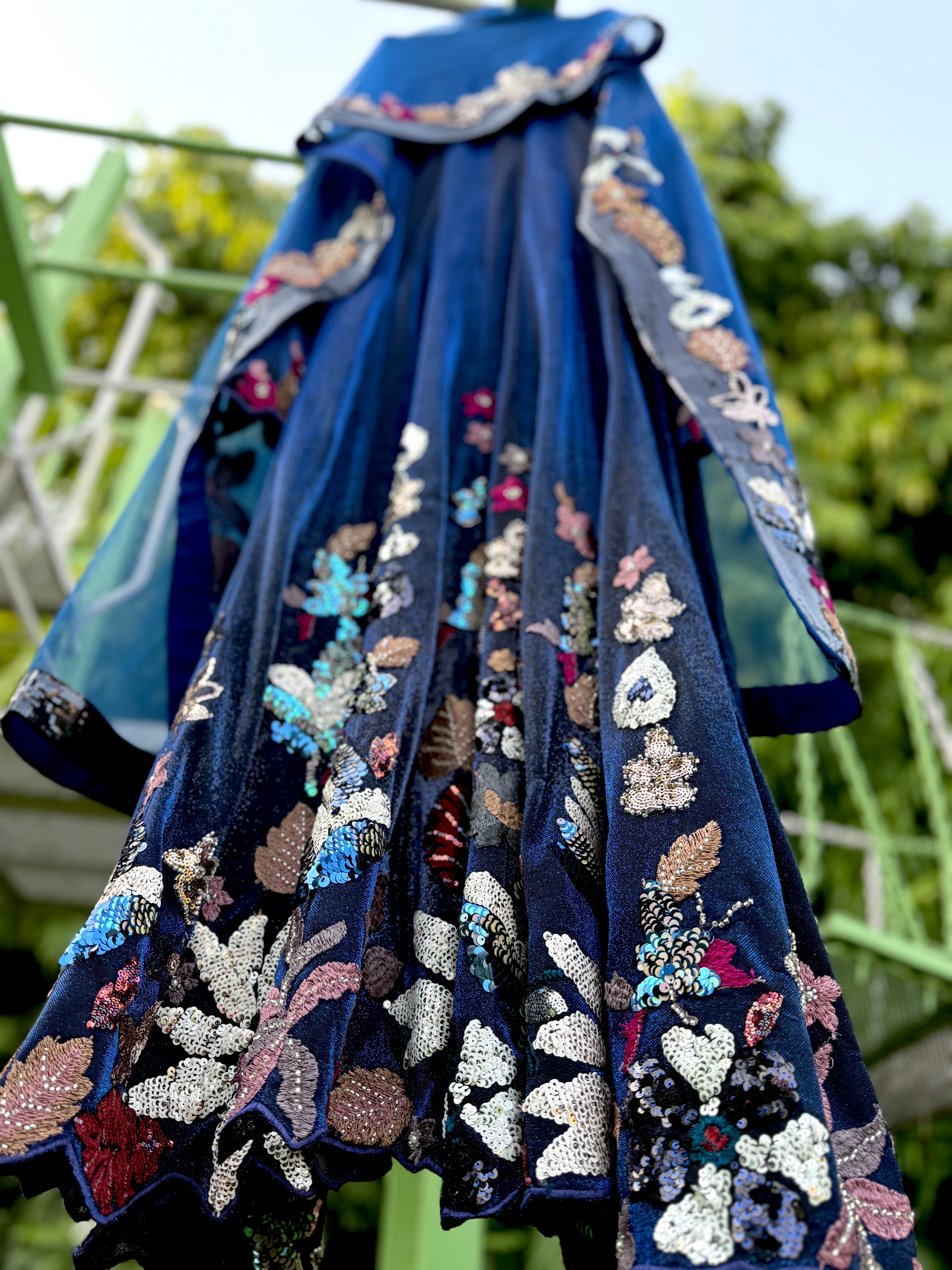 Deep Dual Navy Anarkali