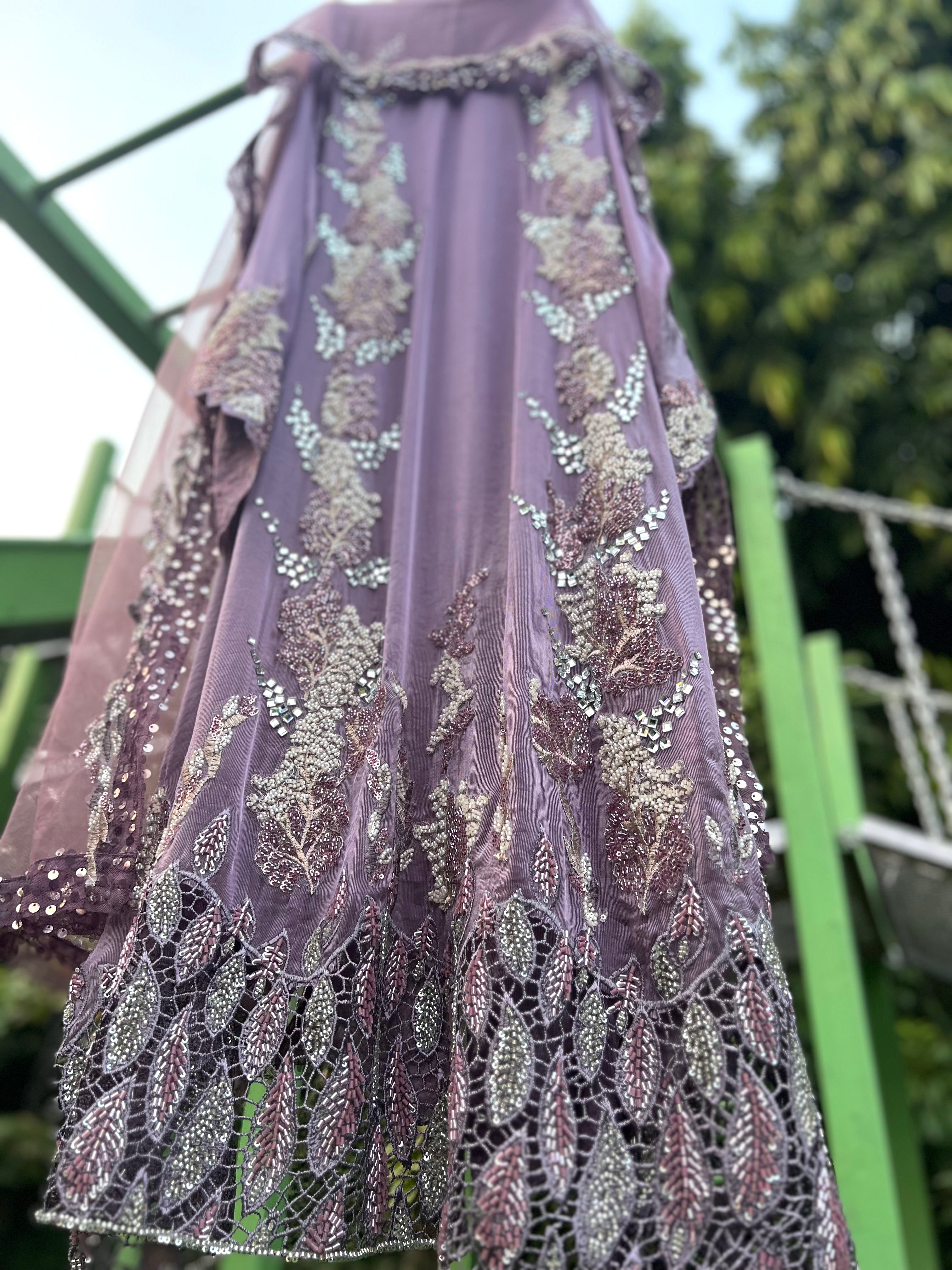 Purple Soft Organza panel