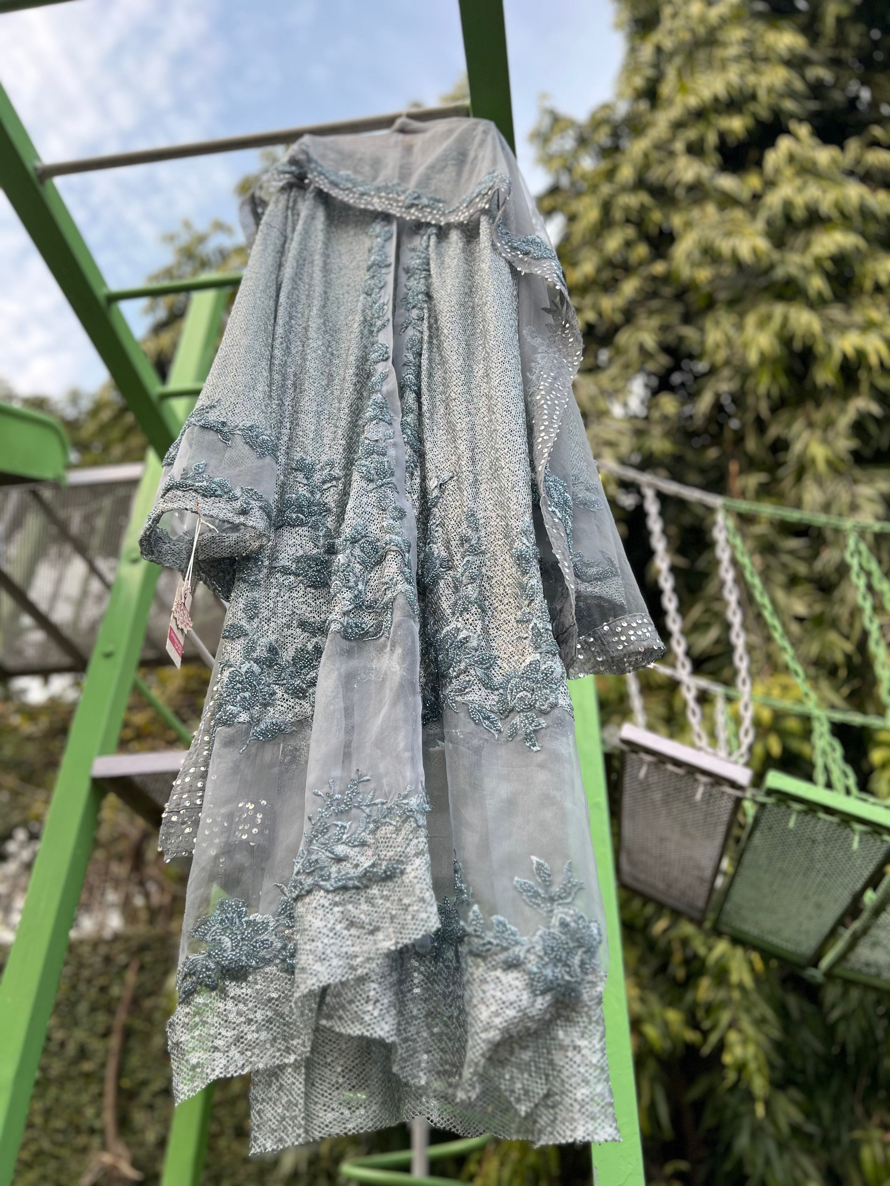 Blue Matt Sequin Jacket