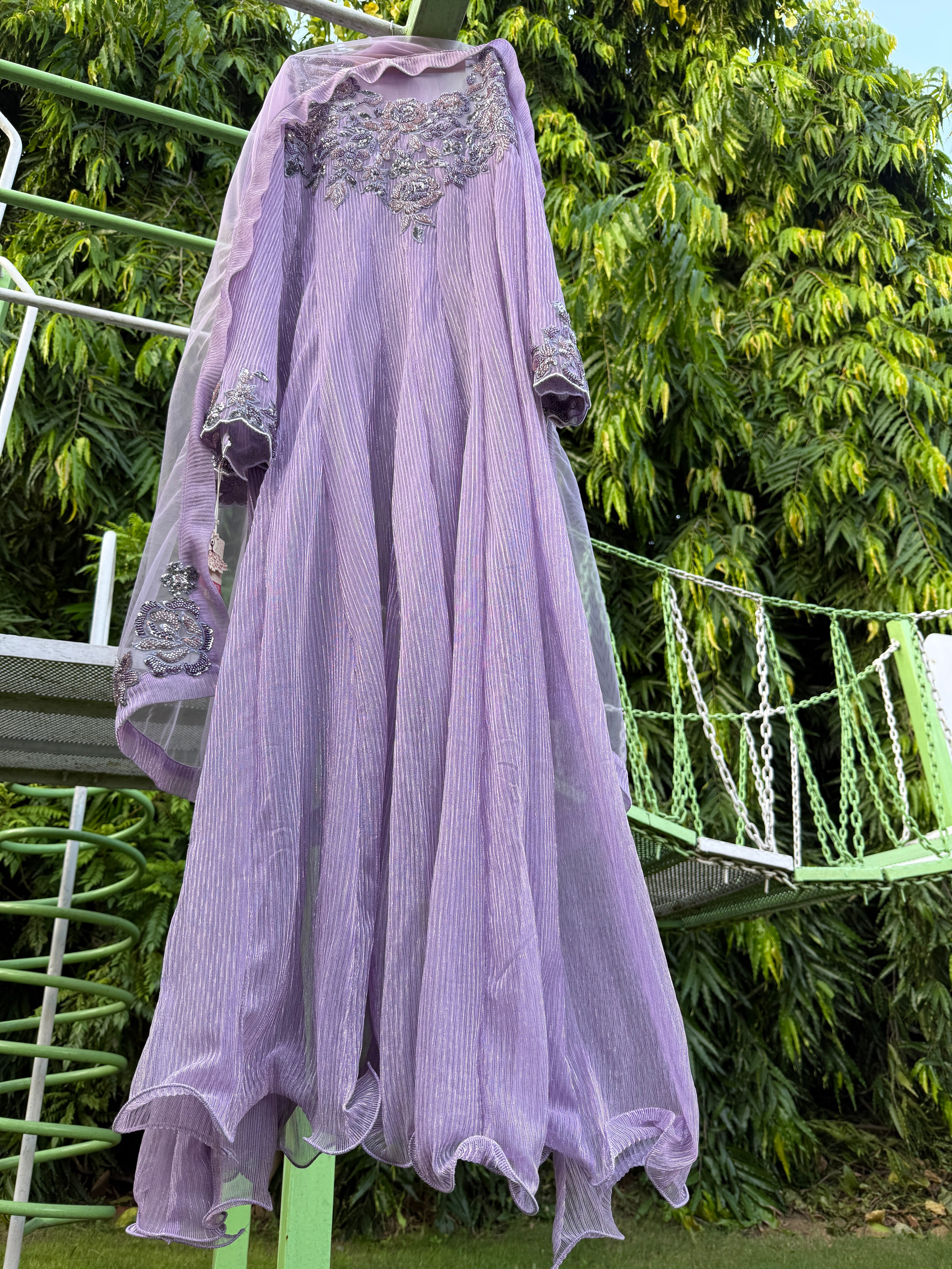 Lavender Wired Anarkali