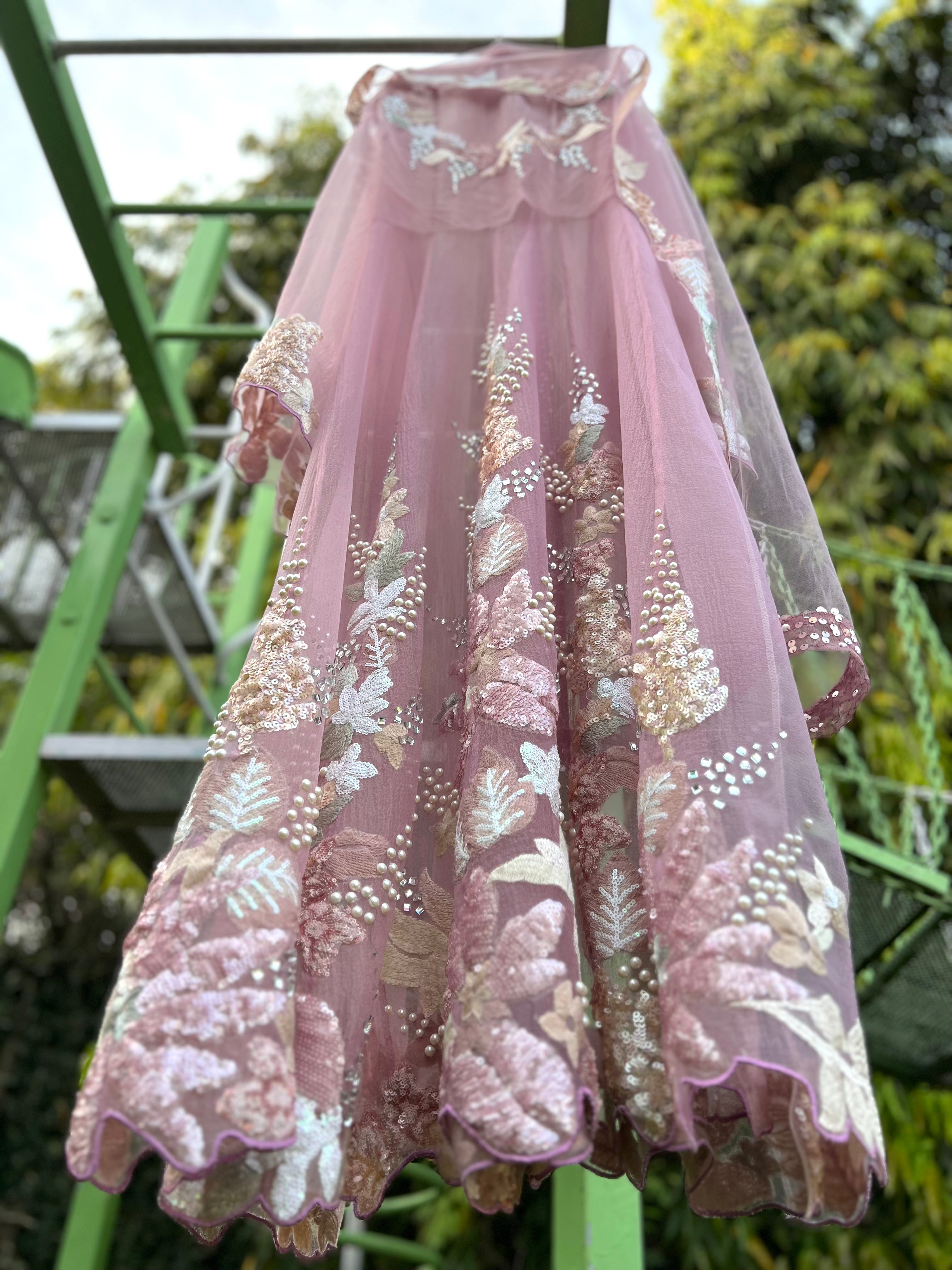 Onion Pink Bubble Jump Anarkali